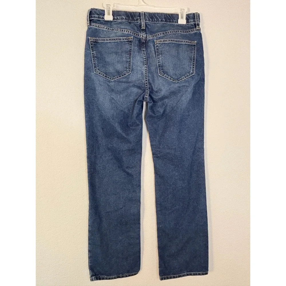 Old Navy Straight Built-In Tough Jeans Medium Wash Blue Denim Size 18 Boys
